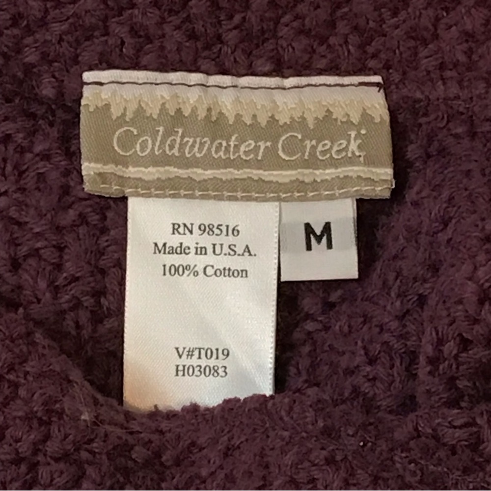 {SOLD} Gorgeous Coldwater Creek Cowl Neck Turtleneck Knit Sweater Leaves Buttons - Picture 6 of 15